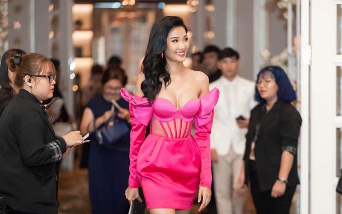 Hoàng Thùy lên tiếng khi diện đầm hồng trong đám cưới Thúy Vân: 'Thùy thấy bình thường mà cũng tranh cãi nữa' Ảnh 2