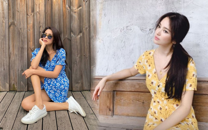 Song Hye Kyo, Hà Tăng khiến bao ánh nhìn thổn thức với họa tiết hoa lá vintage Ảnh 2