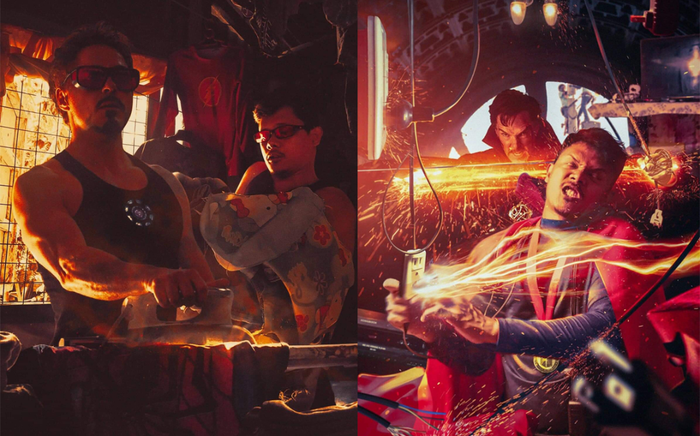 Loạt poster quá đỉnh do chính tay fan Marvel làm, và ổng cũng xuất hiện luôn trong đó Ảnh 2