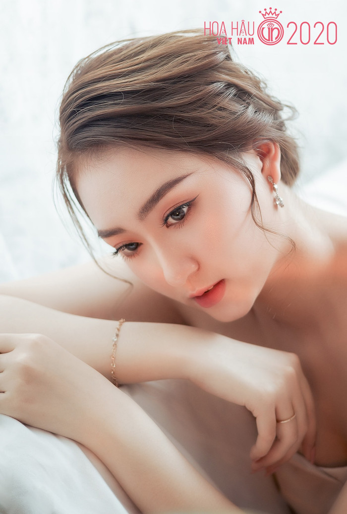 Kim Trà My từng tham gia Miss World Vietnam 2019. 