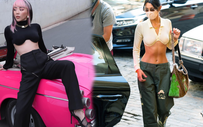 Vượt mặt Bella Hadid, Tóc Tiên cực nhạy với kiểu áo croptop cúp ngực ngắn cũn cỡn Ảnh 2