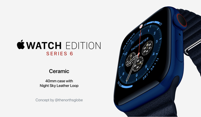 Dù có thiết kế không đổi với thế hệ 5 nhưng Apple Watch Series 6 với màu Xanh Navy vẫn rất thu hút ánh nhìn. (Ảnh: North's Globe Concepts)