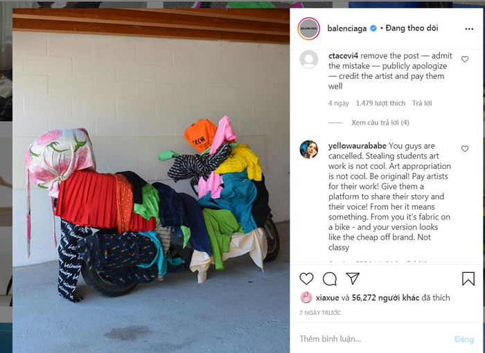 Bài post hình đạo nhái ý tưởng thu hút hơn 56 triệu lượt người quan tâm và bên phía hãng không muốn xóa bài