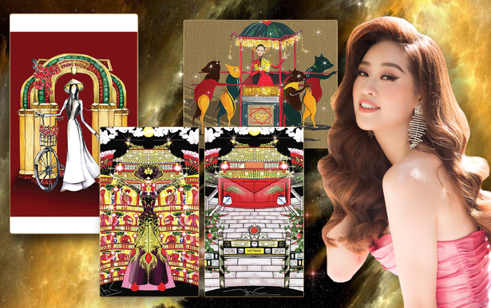 7 áo dài khổng lồ thách thức Khánh Vân gồng gánh, đóng gói vận chuyển khó hơn in-top Miss Universe Ảnh 2