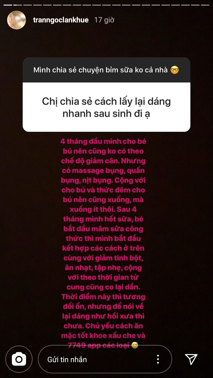 Lan Khuê chia sẻ về bí quyết giảm cân, lấy lại vóc dáng sau khi sinh quý tử đầu lòng