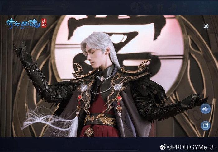 La Vân Hi tiếp tục hút hồn fans nữ với tạo hình đại ma đầu bạch phát hắc y trong Game Thiến nữ u hồn 2 Ảnh 3