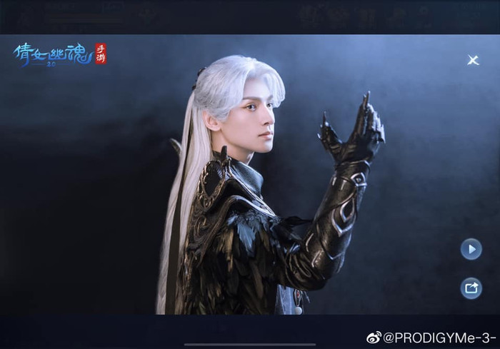 La Vân Hi tiếp tục hút hồn fans nữ với tạo hình đại ma đầu bạch phát hắc y trong Game Thiến nữ u hồn 2 Ảnh 7