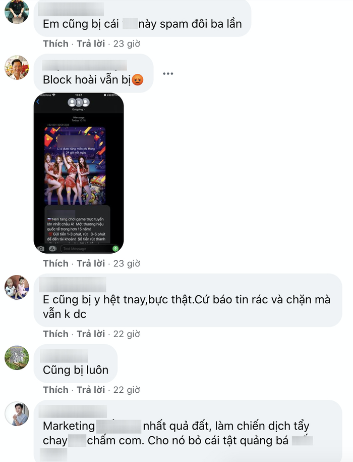  Dù không hề tìm kiếm hay xem thông tin nào liên quan về cá cược trong thời gian gần nhất nhưng những người dùng này vẫn bị spam tin nhắn.