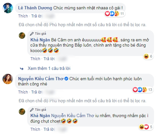 Các sao Việt gửi lời chúc mừng sinh nhật đết Khả Ngân.