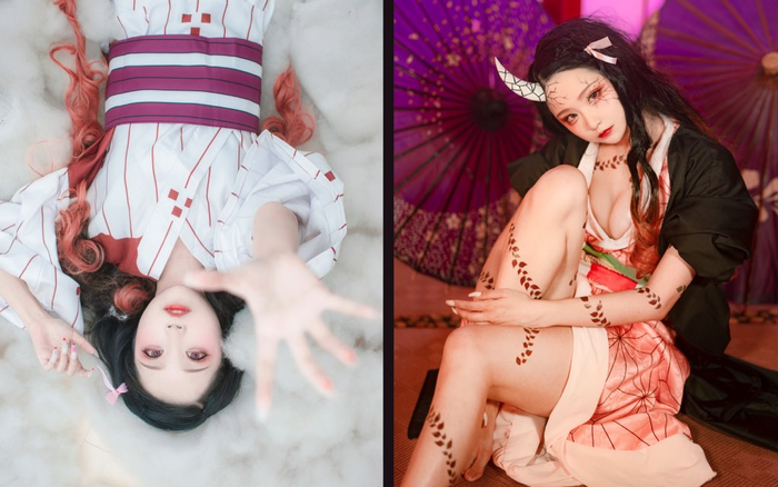 Kimetsu no Yaiba: Ngẩn ngơ trước vẻ dễ thương của nàng Nezuko trong màn hóa thân của coser Tiểu Nhu Ảnh 2