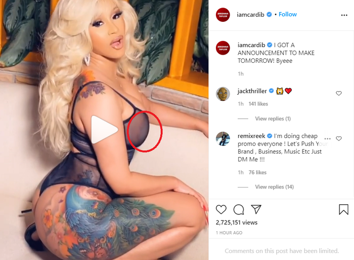 Thông báo sắp có tin nóng nhưng body Cardi B còn khiến fan 'nóng' hơn cả thông tin Ảnh 4