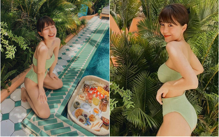 Hotgirl Mẫn Tiên khoe đường cong 'nóng bỏng', xứng đáng là ứng viên đáng gờm trên 'đường đua bikini' mùa hè Ảnh 2