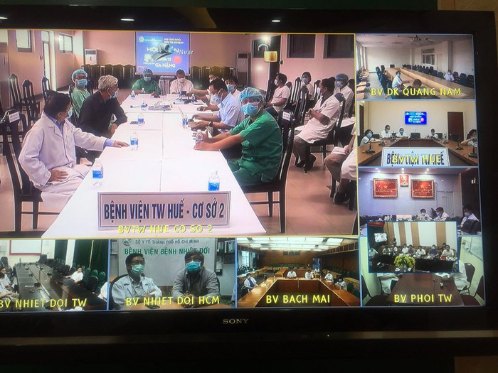 Điểm cầu các bệnh viện.