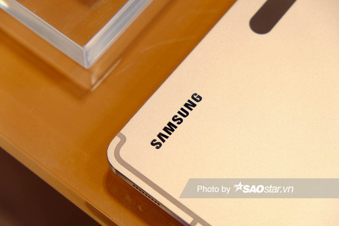 Ở cạnh trên và cạnh dưới của Galaxy Tab S7 và S7 Plus xuất hiện dãy anten có thiết kế khá lạ mắt. Bộ đôi Galaxy Tab S mới vẫn được trang bị 4 loa ở cạnh trên và dưới, cho trải nghiệm giải trí tốt hơn khi xem phim hoặc chơi game.