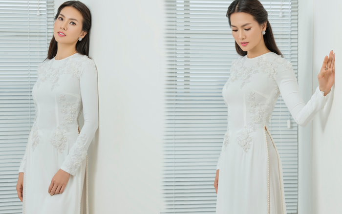 Diễn viên Anh Thư diện áo dài trắng khoe nhan sắc rạng ngời ở tuổi 38 Ảnh 2