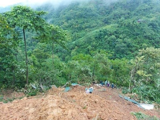 Khu vực xảy ra sạt lở khiến 2 vợ chồng tử vong ngày 6/8 ở tỉnh Lào Cai.&nbsp;Ảnh: Tổng cục Phòng chống thiên tai