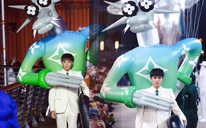 Ngô Diệc Phàm gây choáng khi vác linh vật kì dị làm vedette tại show Louis Vuitton Ảnh 2