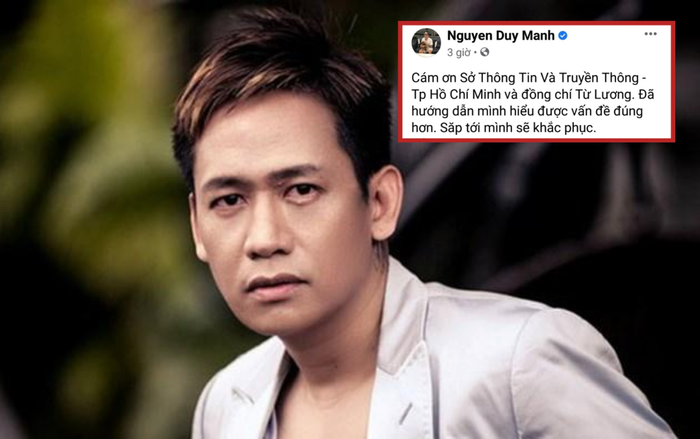 Phát ngôn trái thuần phong mĩ tục, ca sĩ Duy Mạnh bị xử phạt hành chính, hứa sẽ không nói 'bậy bạ' trên mạng xã hội Ảnh 2