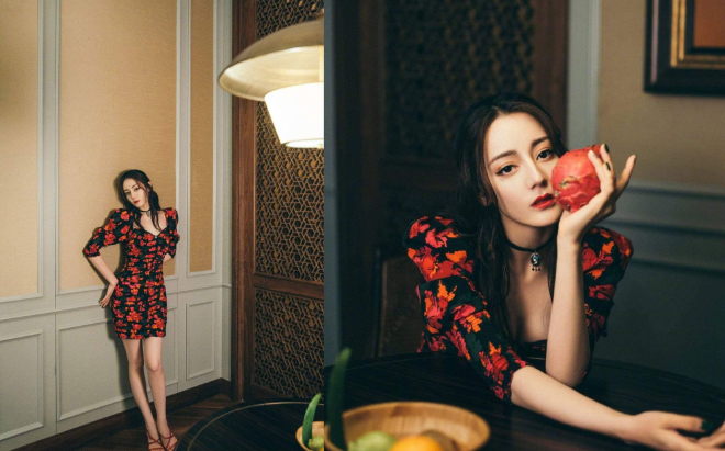 Địch Lệ Nhiệt Ba mặc váy hoa khoe trọn eo thon, leo lên hạng 3 hot search Ảnh 2