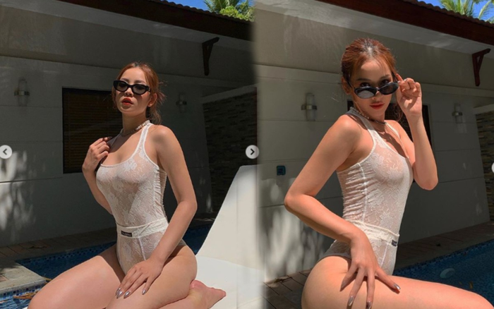 Chi Pu khoe trọn body chữ S đẹp nức nở với bodysuit ren xuyên thấu kén dáng Ảnh 2