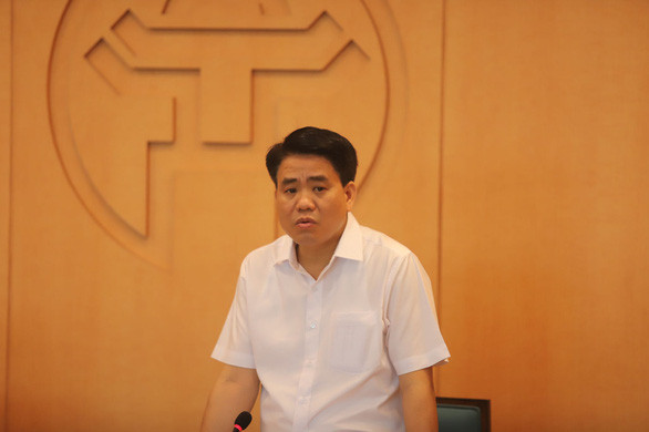 Chủ tịch UBND TP Hà Nội Nguyễn Đức Chung, trưởng Ban chỉ đạo phòng chống dịch bệnh COVID-19 TP Hà Nội. Ảnh Tuổi Trẻ