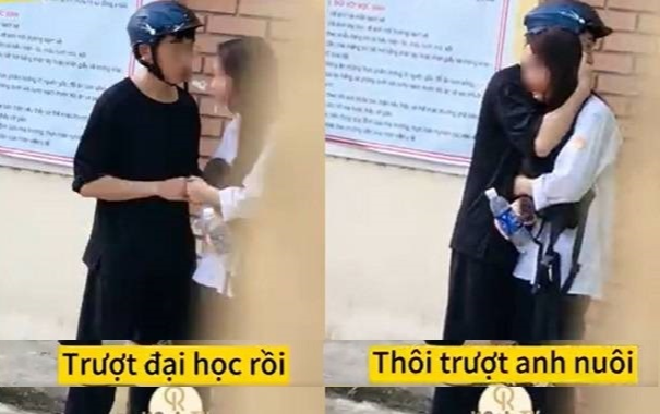 Nữ sinh mếu máo khóc vì sợ trượt đại học sau khi kết thúc ngày thi đầu tiên, bạn trai liền động viên cực 'chất': 'Trượt anh nuôi...' Ảnh 2