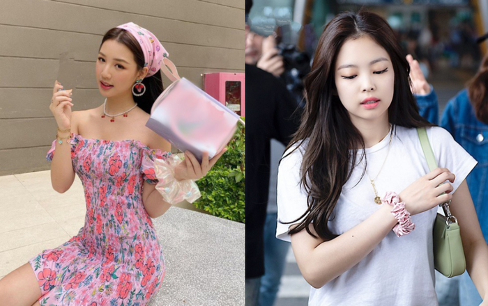 Ngọc Trinh, Amee, Jennie đồng loạt đeo dây cột tóc bánh bèo, item giá rẻ mà tăng độ điệu ngút ngàn Ảnh 2