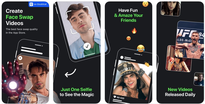 Reface cam kết 'không sử dụng ảnh và các đặc điểm khuôn mặt của người dùng trong bất kỳ trường hợp nào trừ hoán đổi khuôn mặt trong ứng dụng'. (Ảnh: Reface)