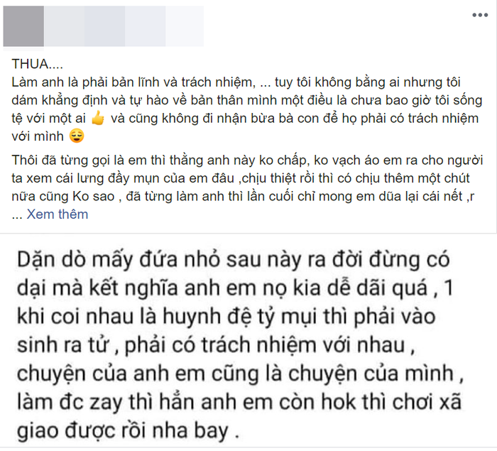 Người này chia sẻ lại một câu đạo lý của Châu Đăng Khoa trong bức tâm thư bóc phốt.