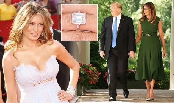 Bà Melania và chiếc nhẫn đính hôn 3 triệu USD.