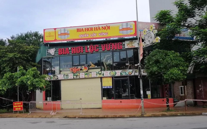 Quán bia Lộc Vừng tạm thời bị phong toả.