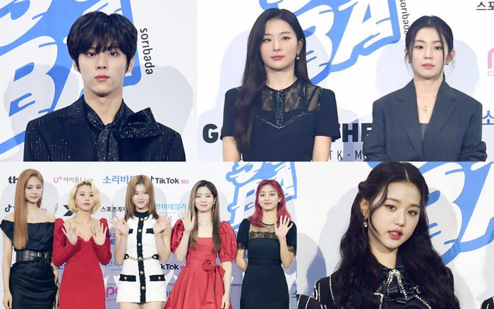 Kim Woo Seok, TWICE, Red Velvet, I*ZONE và ITZY đổ bộ thảm xanh 'Soribada Awards 2020' Ảnh 2
