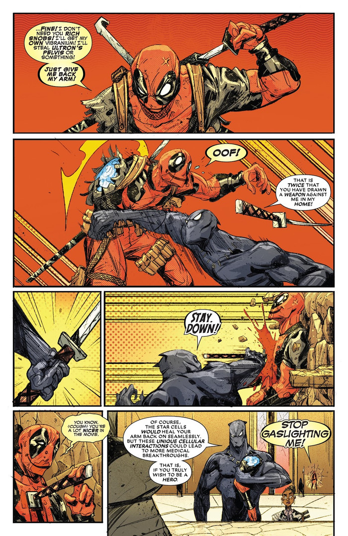 Sẽ thế nào nếu chàng bựa Deadpool đánh nhau với Báo Đen Black Panther? Ảnh 11