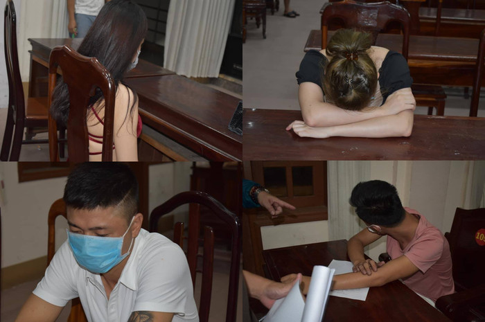 Các đối tượng bị phát hiện tụ tập sử dụng ma túy. Ảnh: VietNamNet