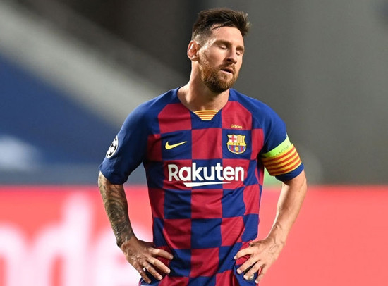 Messi gây thất vọng trong thất bại 2-8 của Barca trước Bayern.