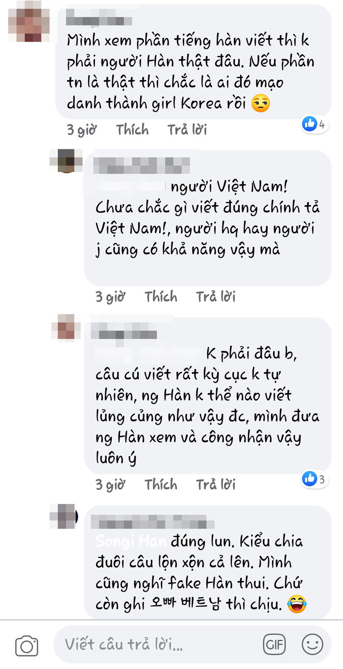 Cô nàng cũng bị 'soi' cách viết tiếng hàn kì lạ