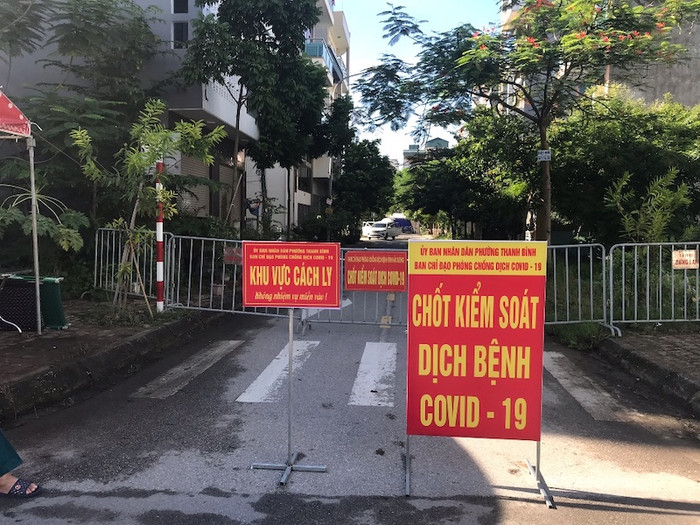 Khu vực cách ly ở ngõ số 10, phố Trần Văn Giáp, phường Thanh Bình, TP. Hải Dương. Ảnh: Nhân dân