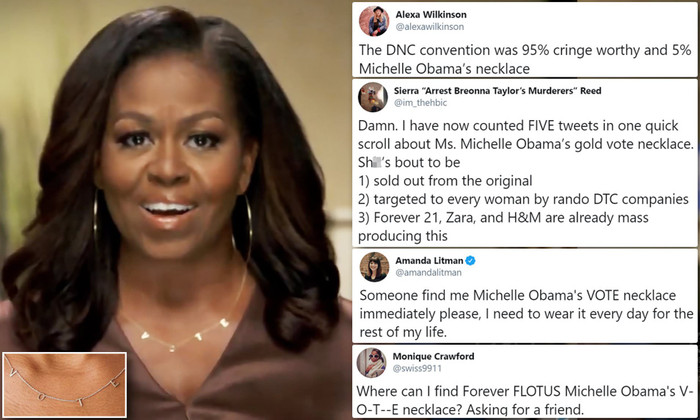 Ngay sau khi đoạn video phát sóng, thiết kế dây chuyền mà Michelle được đông đảo người dân và cư dân mạng tìm kiếm đòi mua cho bằng được 