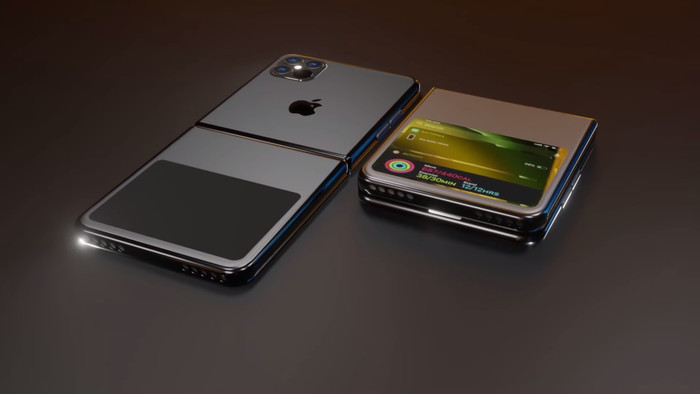 Dẫu vậy, cho đến thời điểm hiện tại vẫn chưa có dấu hiệu nào cho thấy Apple sẽ sớm thiết kế một chiếc iPhone màn hình gập. (Ảnh: ConceptsiPhone)