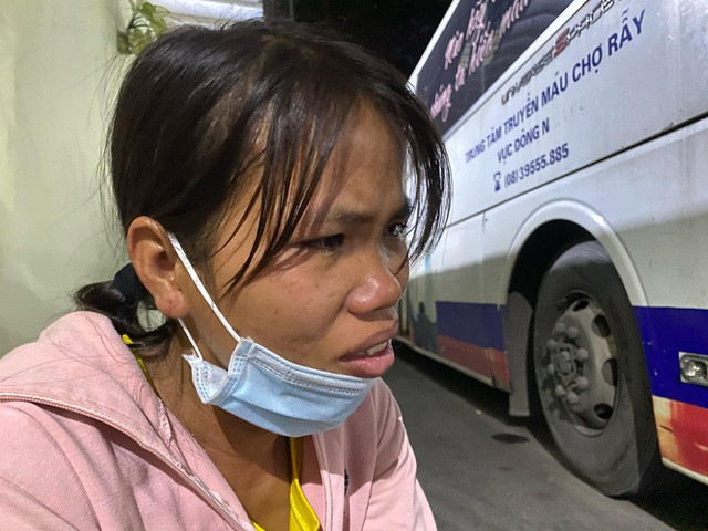 Chị Bùi Thị Ngọc Tuổi, vợ của anh T.. Ảnh Dân Trí