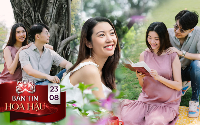 'Mẹ bầu' Thúy Vân xinh đẹp phúc hậu được chồng cưng hết mực khiến fan xuýt xoa ngưỡng mộ Ảnh 2