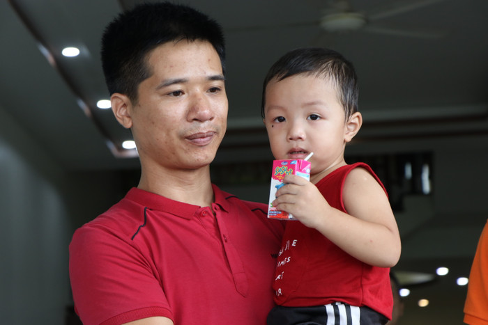 Cháu Gia Bảo đã được trở về với gia đình.