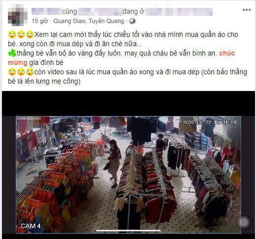 Bài viết của chủ quán quần áo.