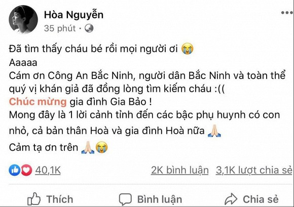 Lên tiếng cảnh tỉnh sau vụ bé trai bị bắt cóc ở Bắc Ninh, Hoà Minzy ngầm xác nhận đã hạ sinh con đầu lòng? Ảnh 4