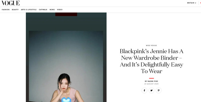 Tờ tạp chí Vogue UK khen ngợi hết lời cho rằng phong cách của Jennie rất dễ dàng mix đồ và các cô nàng có thể sở hữu các items này trong tủ đồ của mình