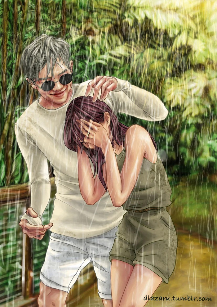 ARMY xôn xao trước loạt fanart tình tứ 'BTS và cuộc sống ngọt ngào bên bạn gái' Ảnh 12