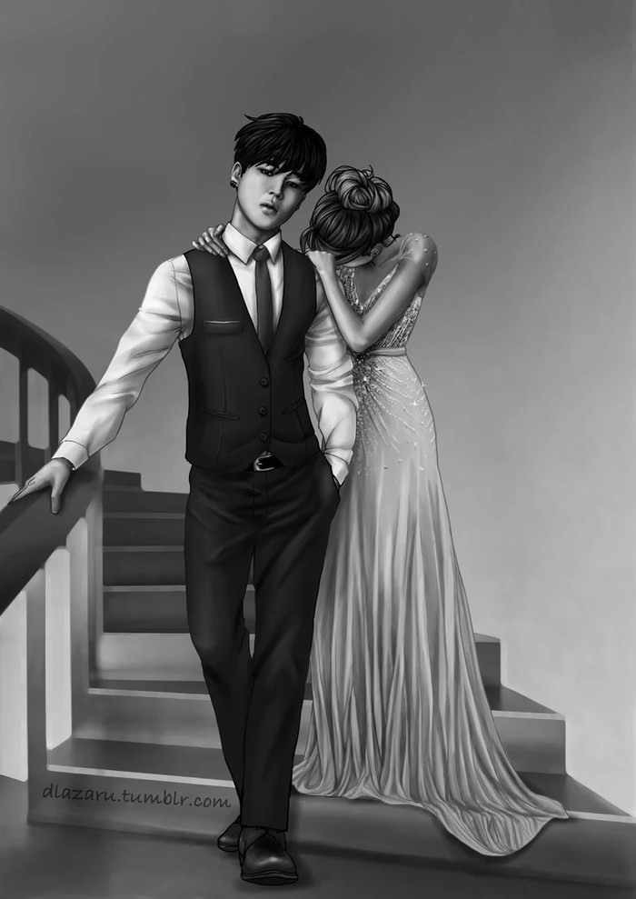ARMY xôn xao trước loạt fanart tình tứ 'BTS và cuộc sống ngọt ngào bên bạn gái' Ảnh 21