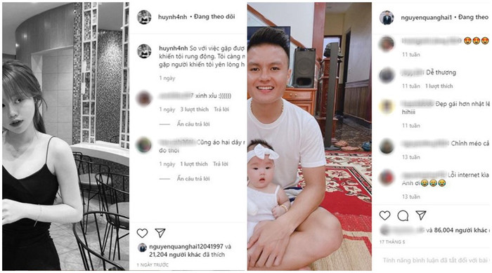 Huỳnh Anh và Quang Hải khóa bình luận