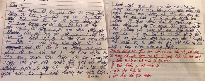 Cậu bé từng khiến mọi người xúc động khi viết một bài văn về tình mẫu tử