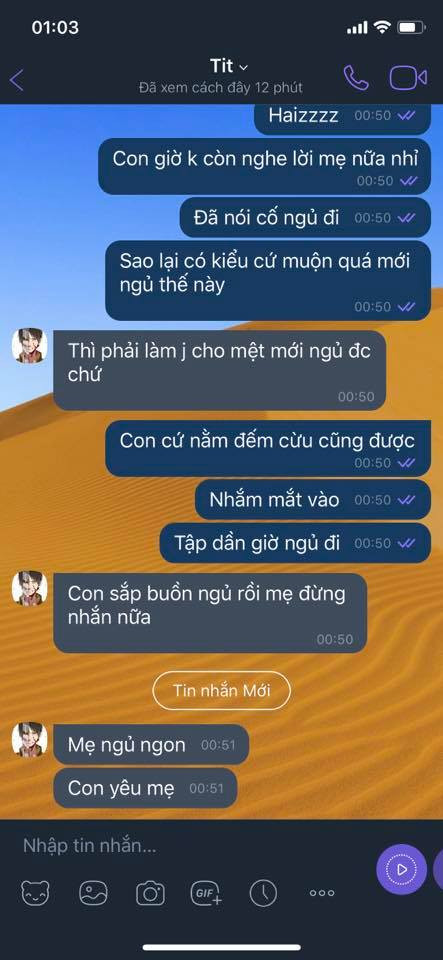 Tít vô cùng đáng yêu khi bị mẹ nhắc nhở đi ngủ sớm